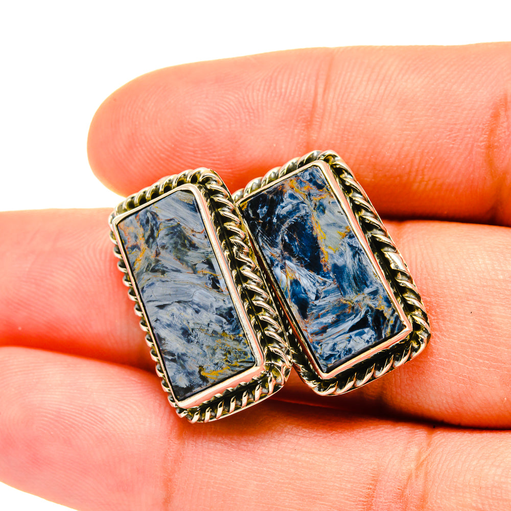 Pietersite Earrings handcrafted by Ana Silver Co - EARR418895