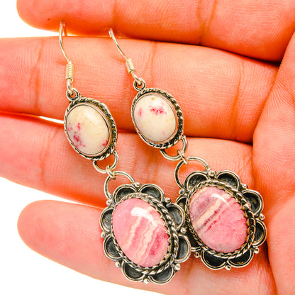 Rhodochrosite Earrings handcrafted by Ana Silver Co - EARR418897