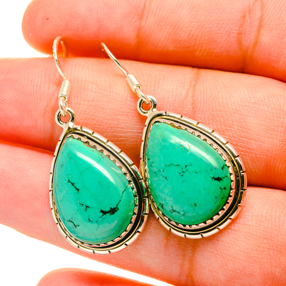 Arizona Turquoise Earrings handcrafted by Ana Silver Co - EARR418913