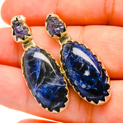 Sodalite Earrings handcrafted by Ana Silver Co - EARR418920