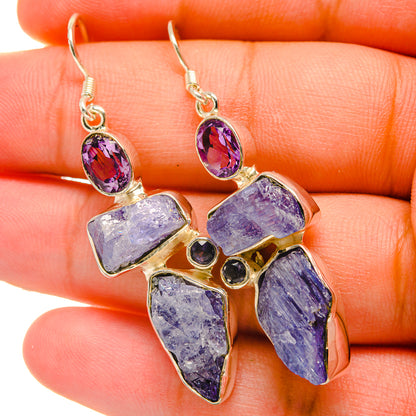 Tanzanite Earrings handcrafted by Ana Silver Co - EARR418932