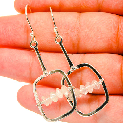 Rainbow Moonstone Earrings handcrafted by Ana Silver Co - EARR418934