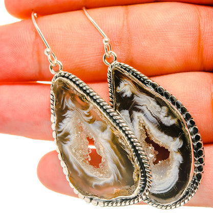 Coconut Geode Druzy Earrings handcrafted by Ana Silver Co - EARR418941