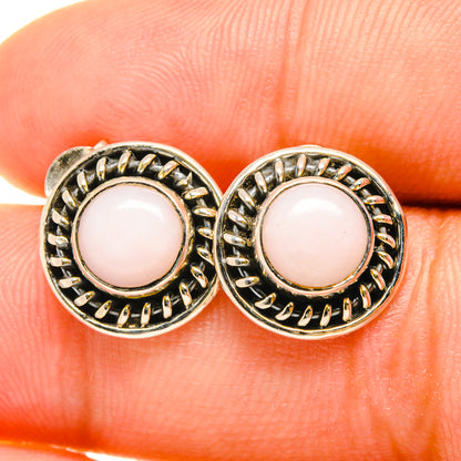 Pink Opal Earrings handcrafted by Ana Silver Co - EARR418948