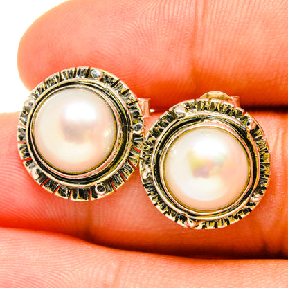 Cultured Pearl Earrings handcrafted by Ana Silver Co - EARR418953