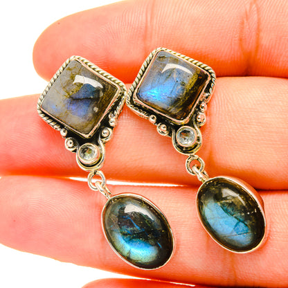 Labradorite Earrings handcrafted by Ana Silver Co - EARR418954