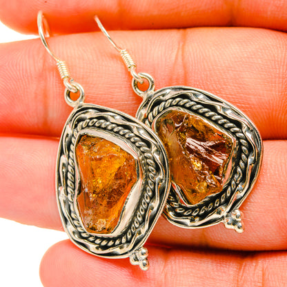 Citrine Earrings handcrafted by Ana Silver Co - EARR418958