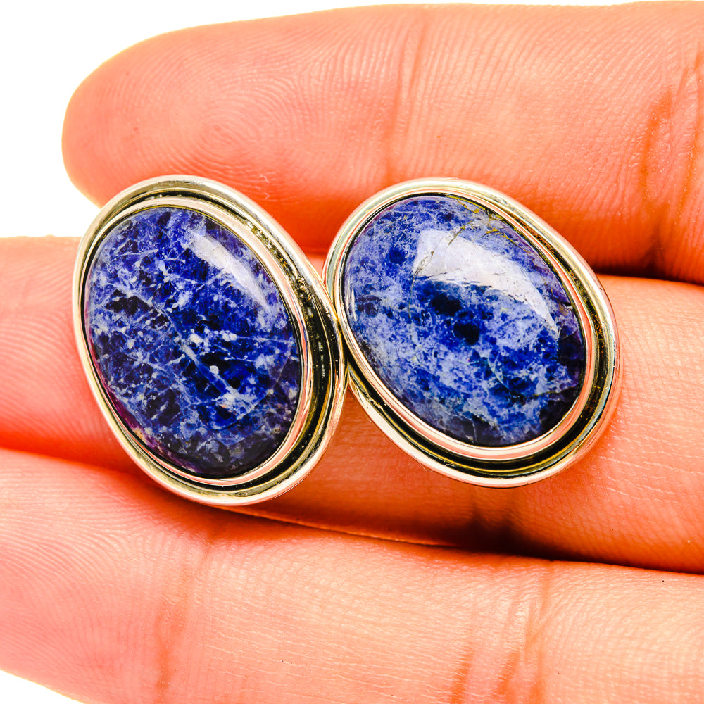 Sodalite Earrings handcrafted by Ana Silver Co - EARR418964