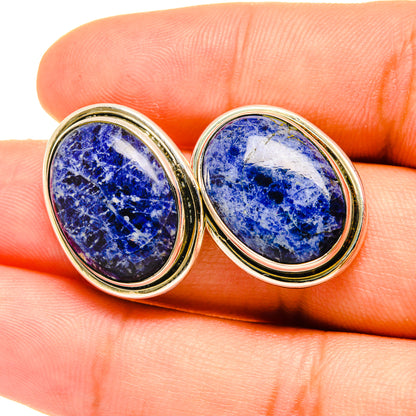 Sodalite Earrings handcrafted by Ana Silver Co - EARR418964