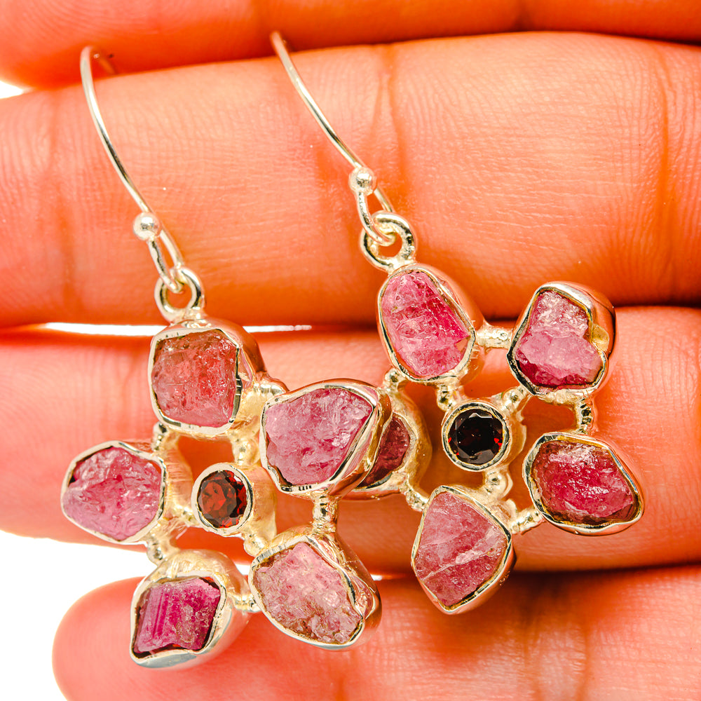 Pink Tourmaline Earrings handcrafted by Ana Silver Co - EARR418969