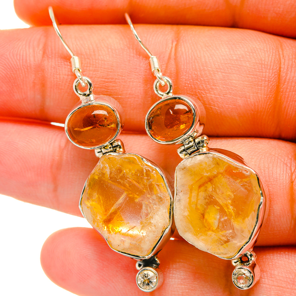 Citrine Earrings handcrafted by Ana Silver Co - EARR418973
