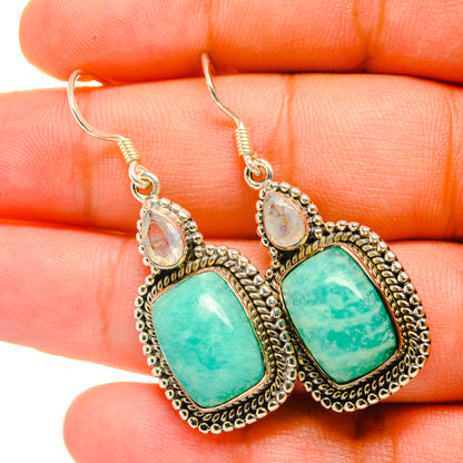 Peruvian Amazonite Earrings handcrafted by Ana Silver Co - EARR418977