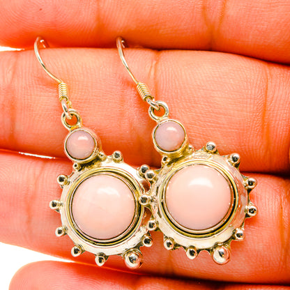 Pink Opal Earrings handcrafted by Ana Silver Co - EARR418980