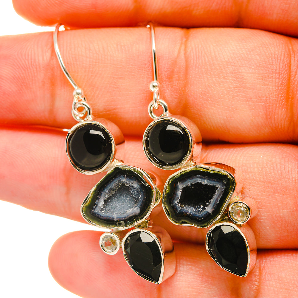 Coconut Geode Druzy Earrings handcrafted by Ana Silver Co - EARR418990