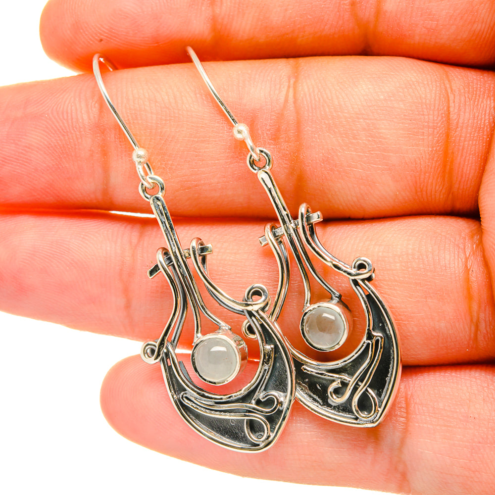 Aqua Chalcedony Earrings handcrafted by Ana Silver Co - EARR418994