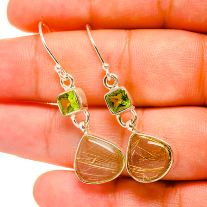 Rutilated Quartz Earrings handcrafted by Ana Silver Co - EARR418996