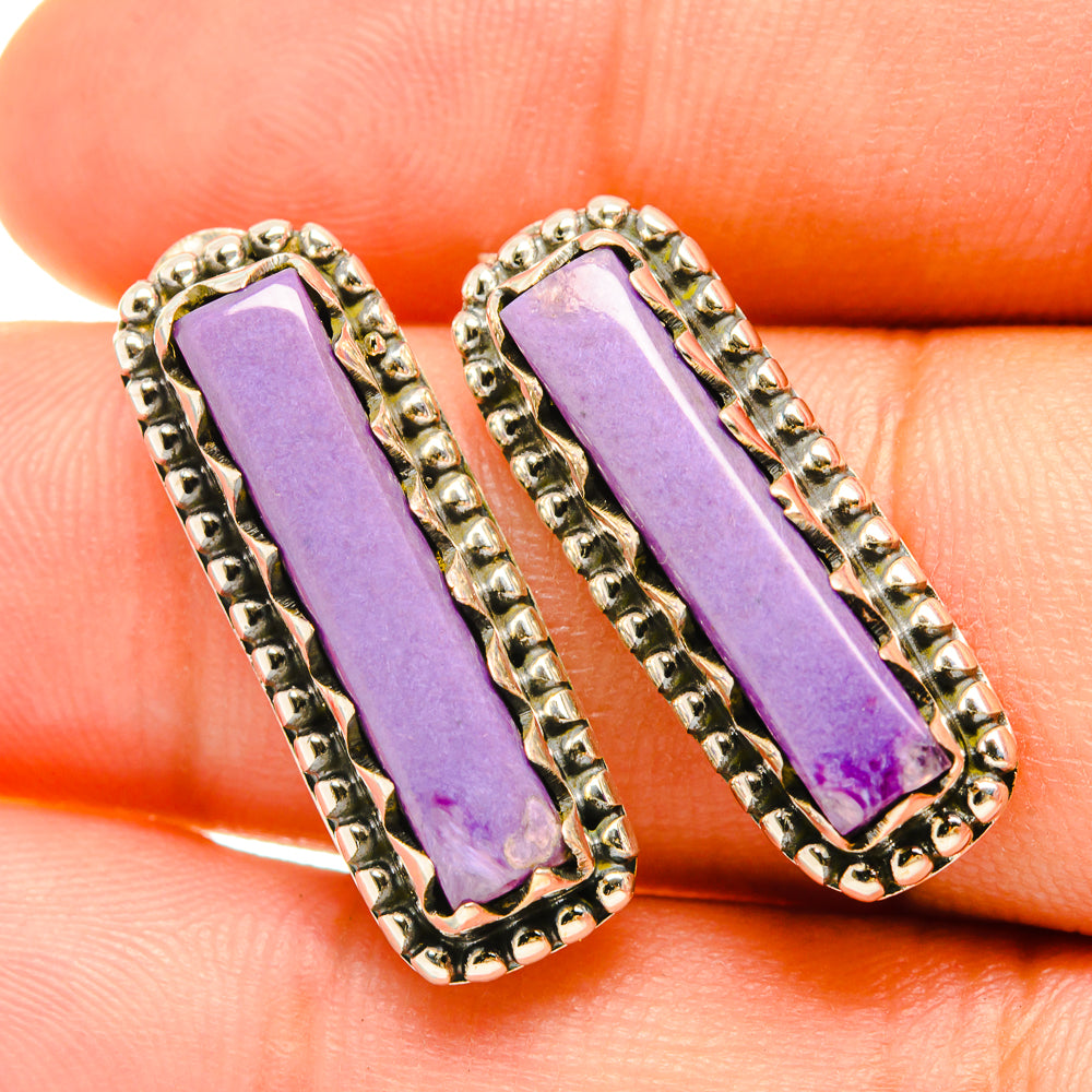 Phosphosiderite Earrings handcrafted by Ana Silver Co - EARR418999