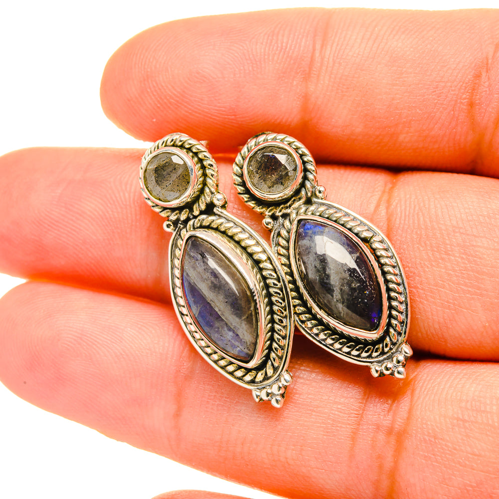Labradorite Earrings handcrafted by Ana Silver Co - EARR419001