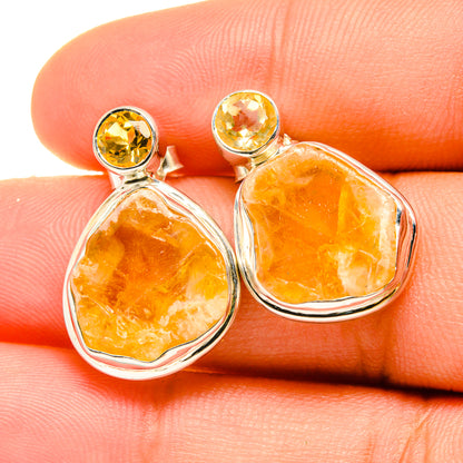 Citrine Earrings handcrafted by Ana Silver Co - EARR419009