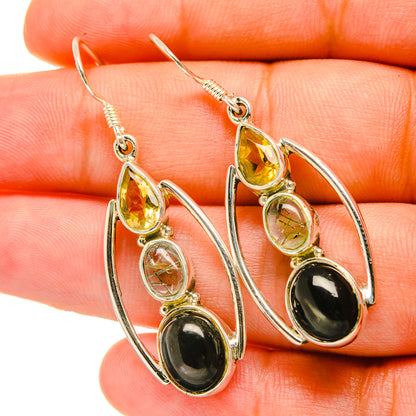 Black Onyx Earrings handcrafted by Ana Silver Co - EARR419012