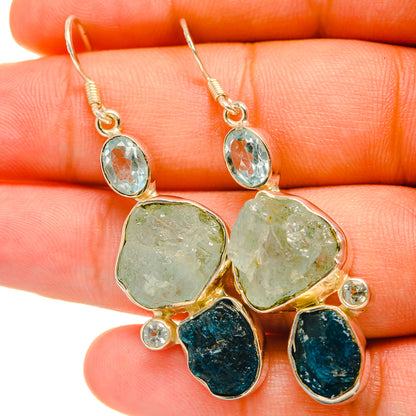 Aquamarine Earrings handcrafted by Ana Silver Co - EARR419014