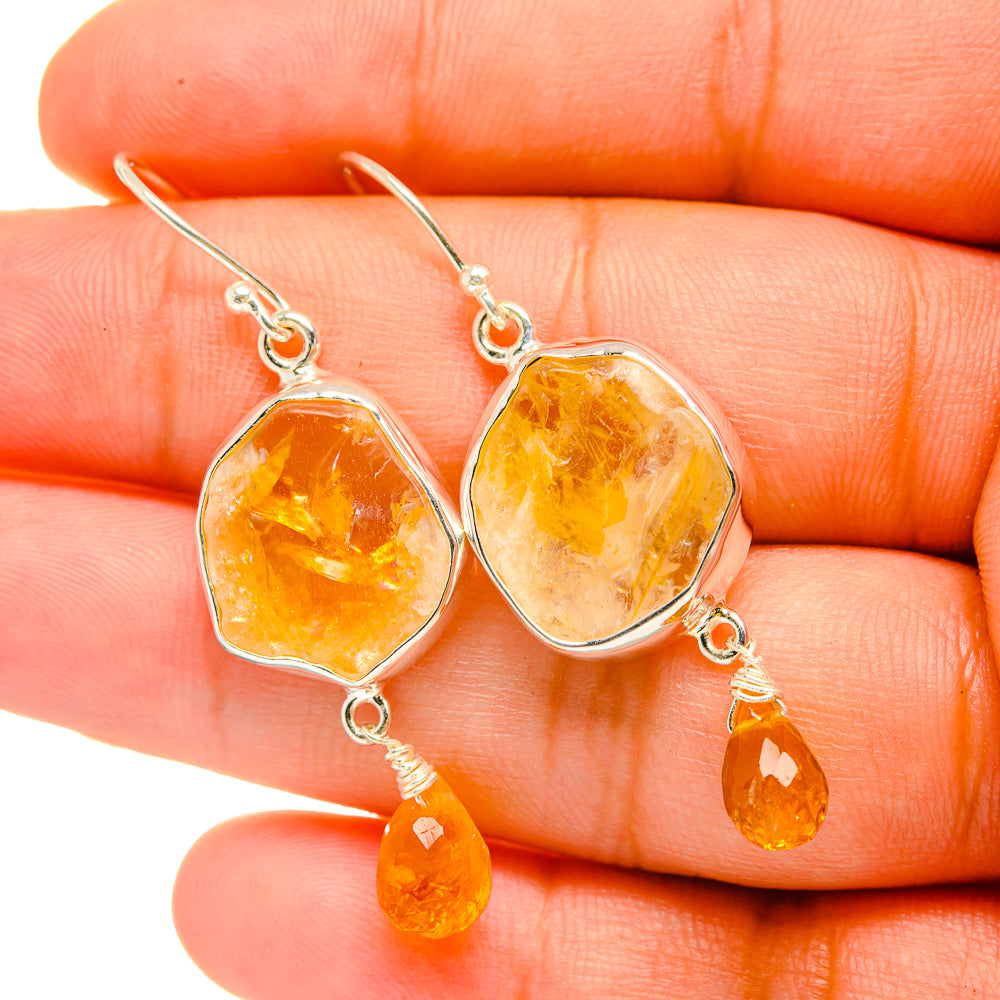 Citrine Earrings handcrafted by Ana Silver Co - EARR419021