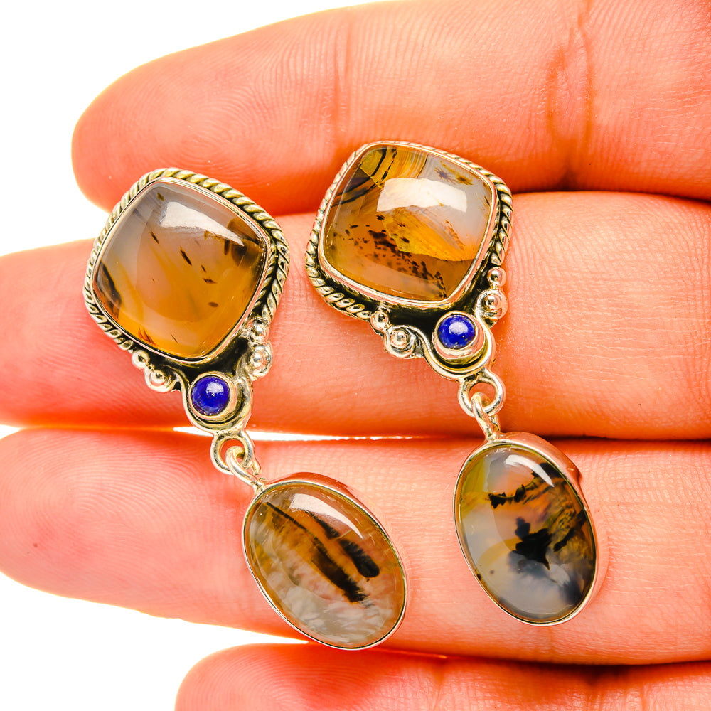 Montana Agate Earrings handcrafted by Ana Silver Co - EARR419022