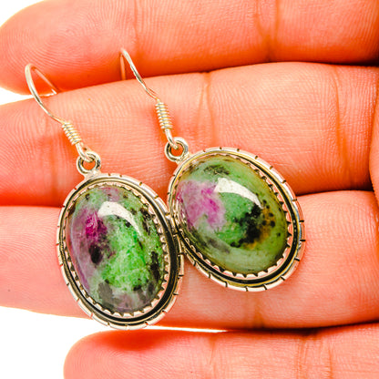 Ruby Zoisite Earrings handcrafted by Ana Silver Co - EARR419028