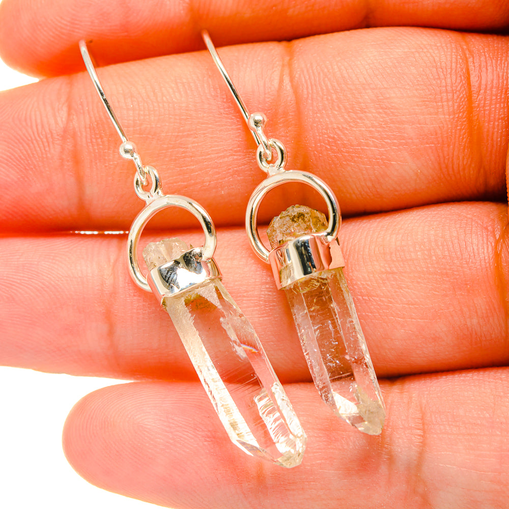 Herkimer Diamond Earrings handcrafted by Ana Silver Co - EARR419036
