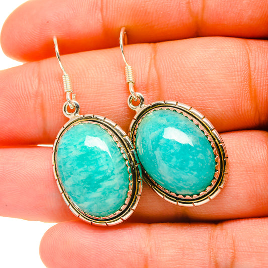 Amazonite Earrings handcrafted by Ana Silver Co - EARR419042