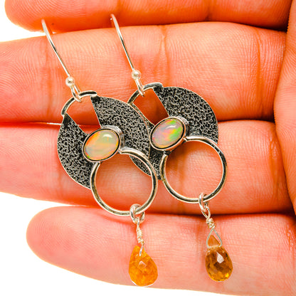 Ethiopian Opal Earrings handcrafted by Ana Silver Co - EARR419053