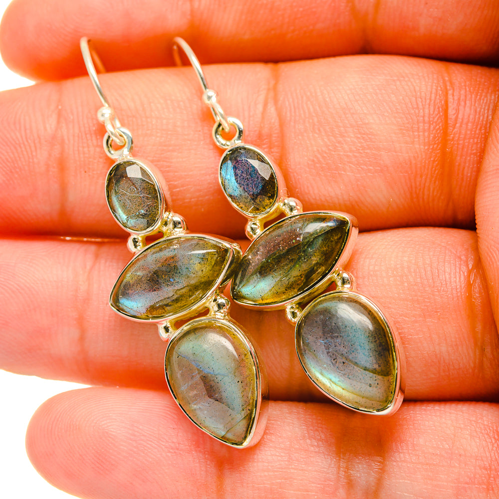 Labradorite Earrings handcrafted by Ana Silver Co - EARR419055