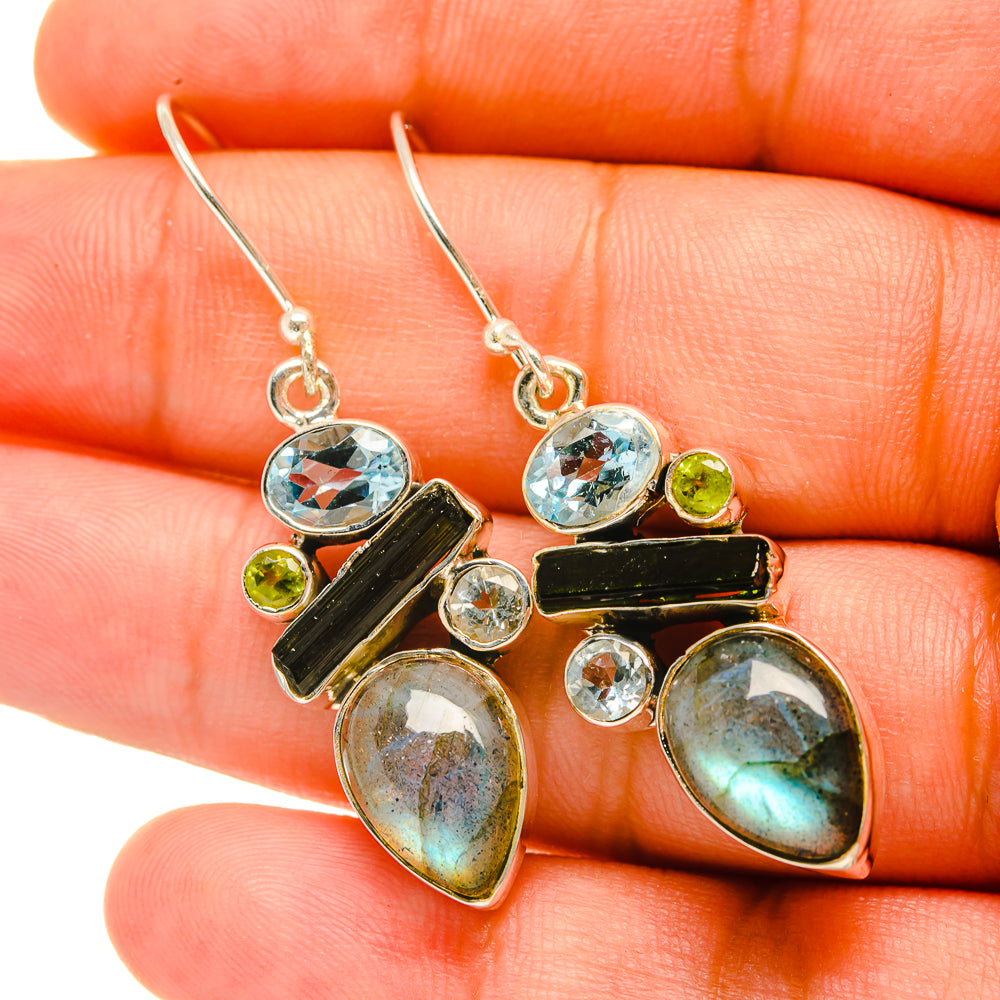 Labradorite Earrings handcrafted by Ana Silver Co - EARR419061