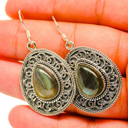 Labradorite Earrings handcrafted by Ana Silver Co - EARR419064