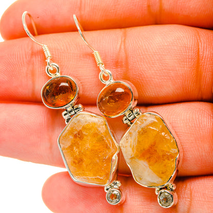 Citrine Earrings handcrafted by Ana Silver Co - EARR419073