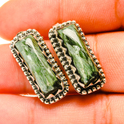 Seraphinite Earrings handcrafted by Ana Silver Co - EARR419074