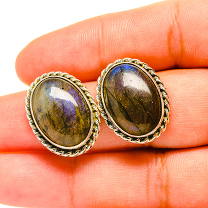Labradorite Earrings handcrafted by Ana Silver Co - EARR419077