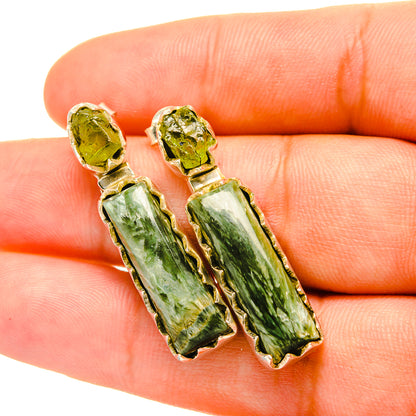 Seraphinite Earrings handcrafted by Ana Silver Co - EARR419079