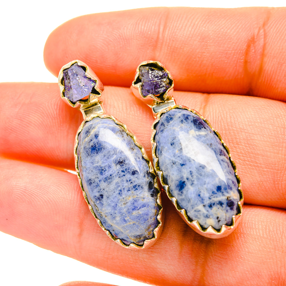 Sodalite Earrings handcrafted by Ana Silver Co - EARR419080