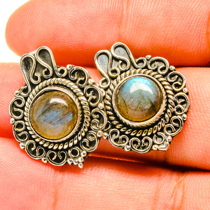 Labradorite Earrings handcrafted by Ana Silver Co - EARR419082
