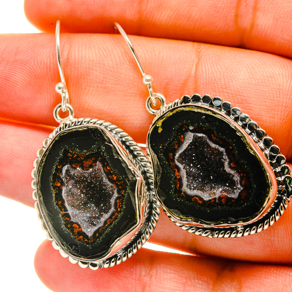 Coconut Geode Druzy Earrings handcrafted by Ana Silver Co - EARR419089