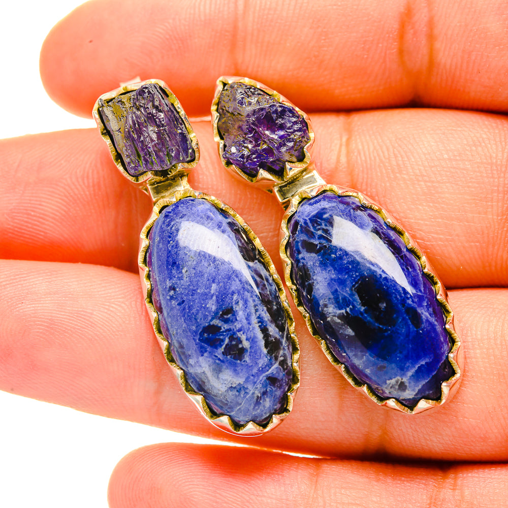 Sodalite Earrings handcrafted by Ana Silver Co - EARR419092