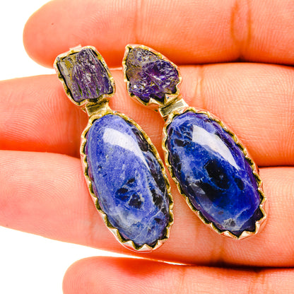 Sodalite Earrings handcrafted by Ana Silver Co - EARR419092