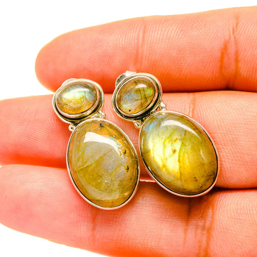 Labradorite Earrings handcrafted by Ana Silver Co - EARR419097