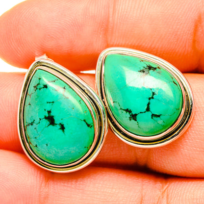 Arizona Turquoise Earrings handcrafted by Ana Silver Co - EARR419102