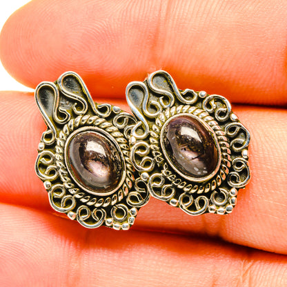 Star Diopside Earrings handcrafted by Ana Silver Co - EARR419108