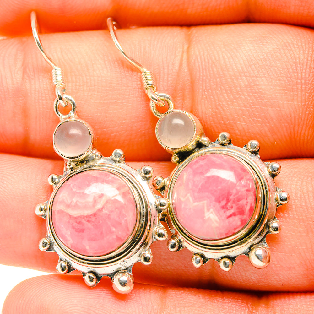 Rhodochrosite Earrings handcrafted by Ana Silver Co - EARR419109