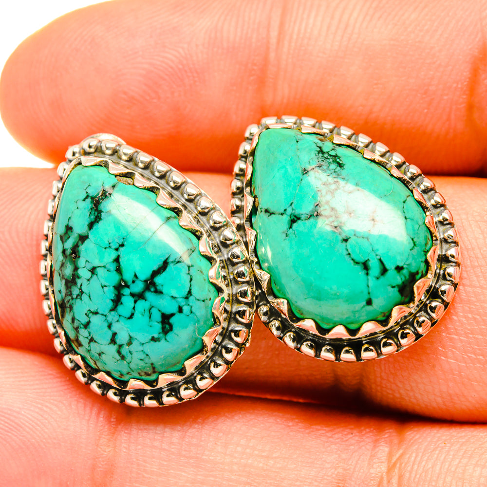 Arizona Turquoise Earrings handcrafted by Ana Silver Co - EARR419112