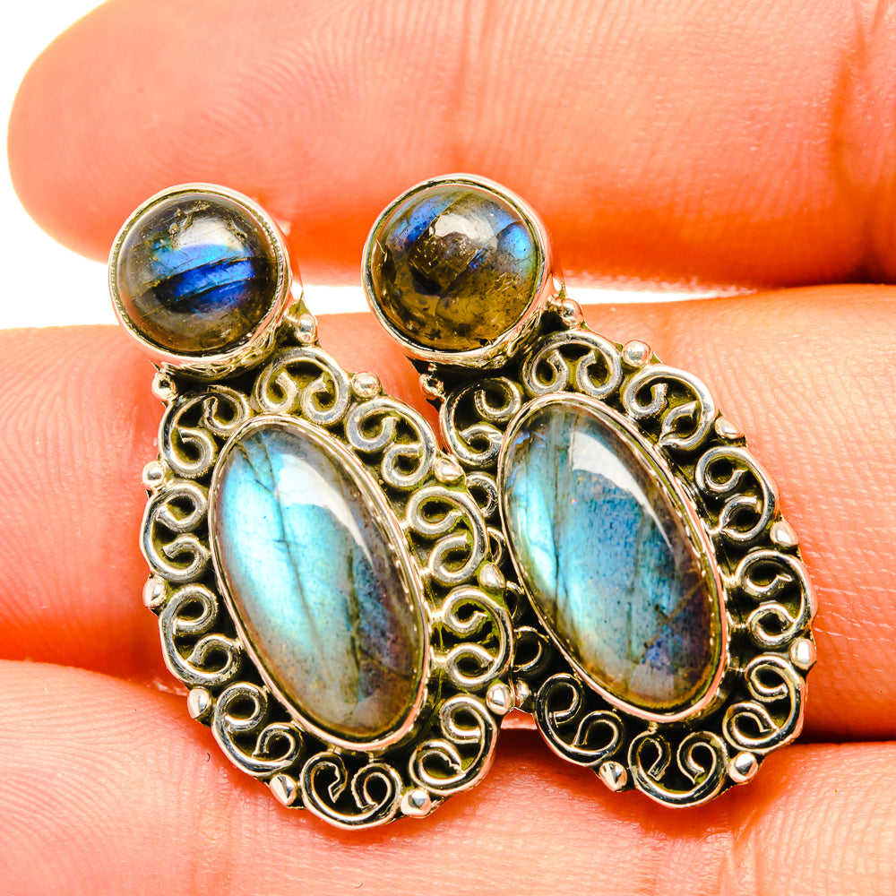 Labradorite Earrings handcrafted by Ana Silver Co - EARR419114
