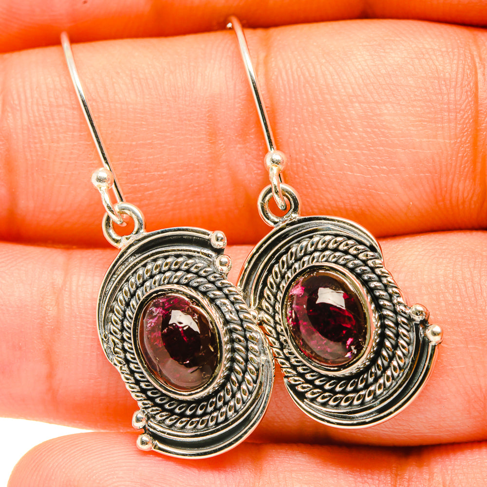 Garnet Earrings handcrafted by Ana Silver Co - EARR419115